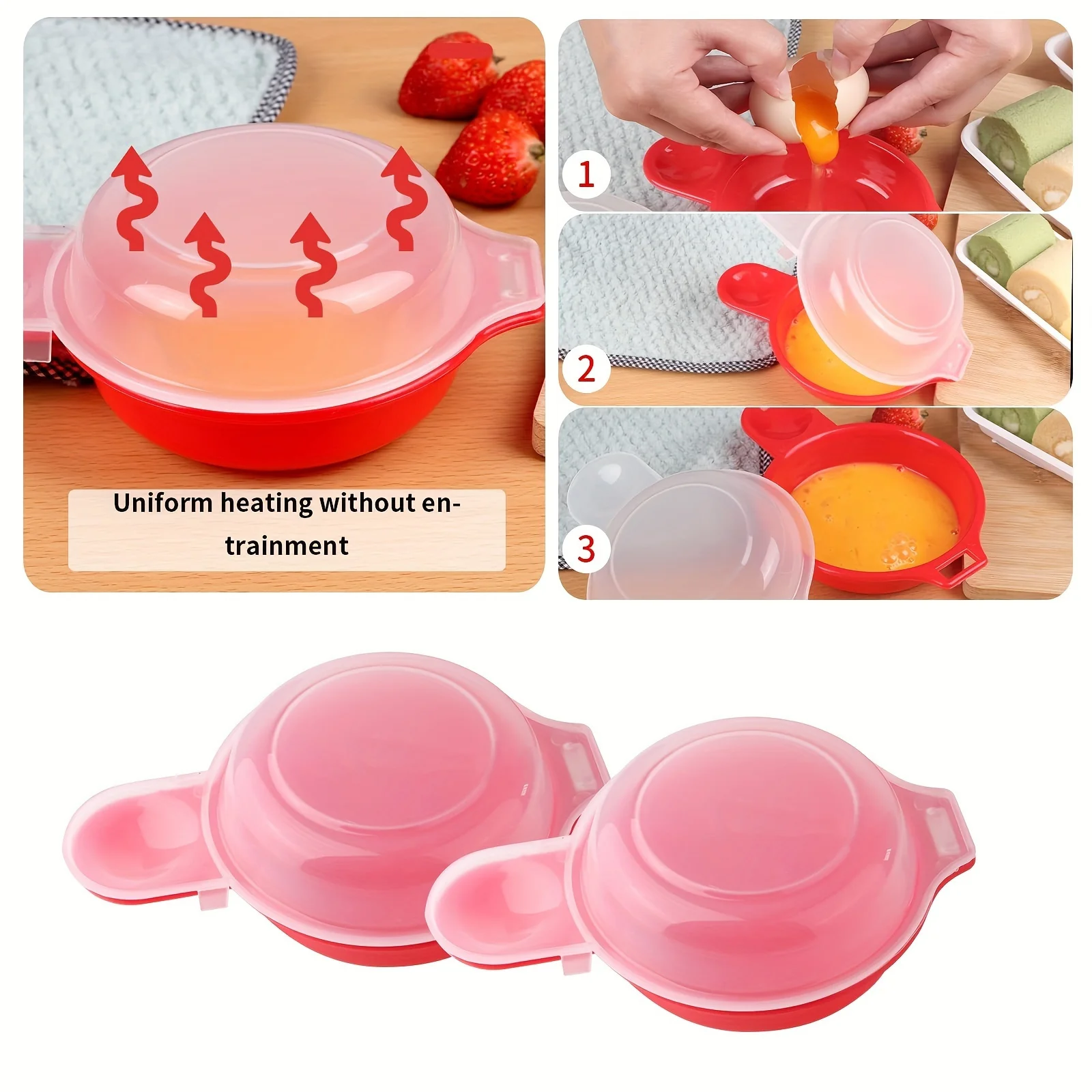 2-Piece Microwave Egg Cooker – Fast Egg & Burger Maker - Image 4