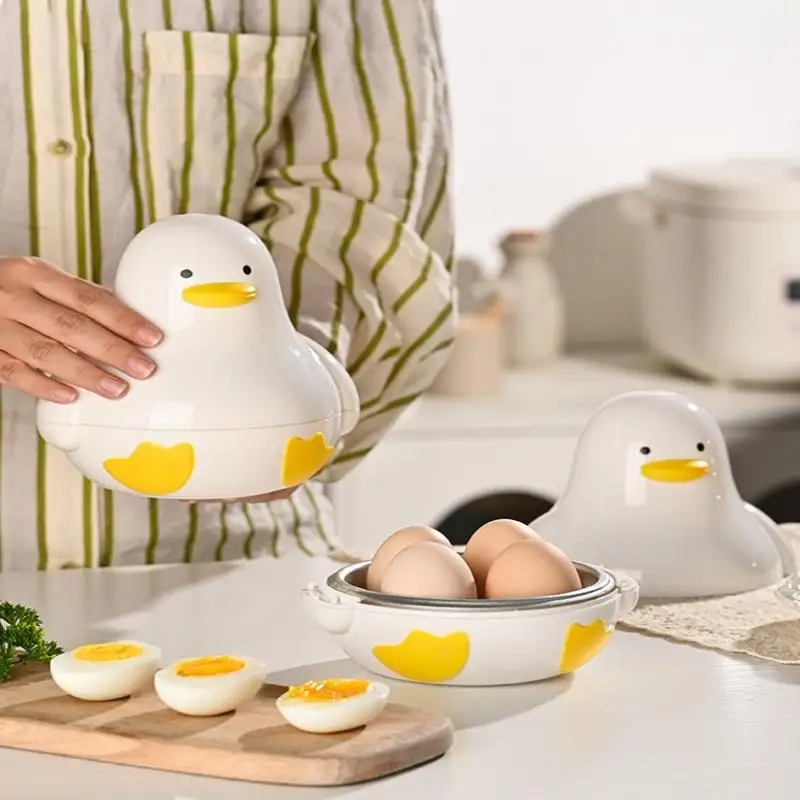 Duck Microwave Egg Cooker – Hard & Soft Boiled Egg Steamer - Image 3