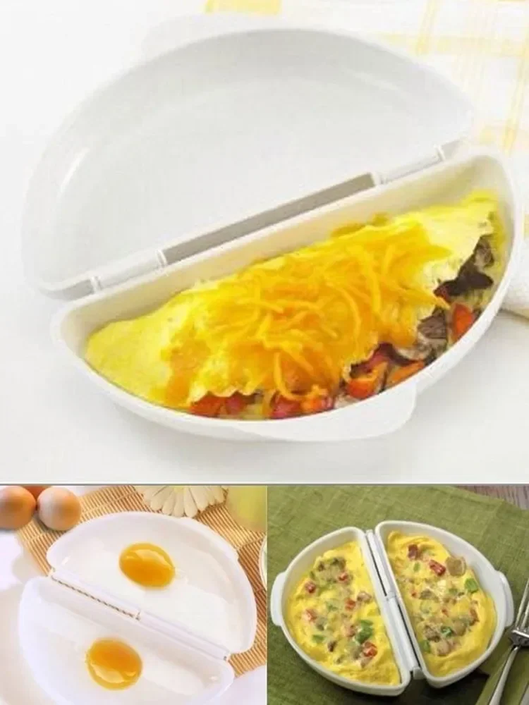 White Microwave Omelette Maker – Silicone Egg Steamer - Image 3