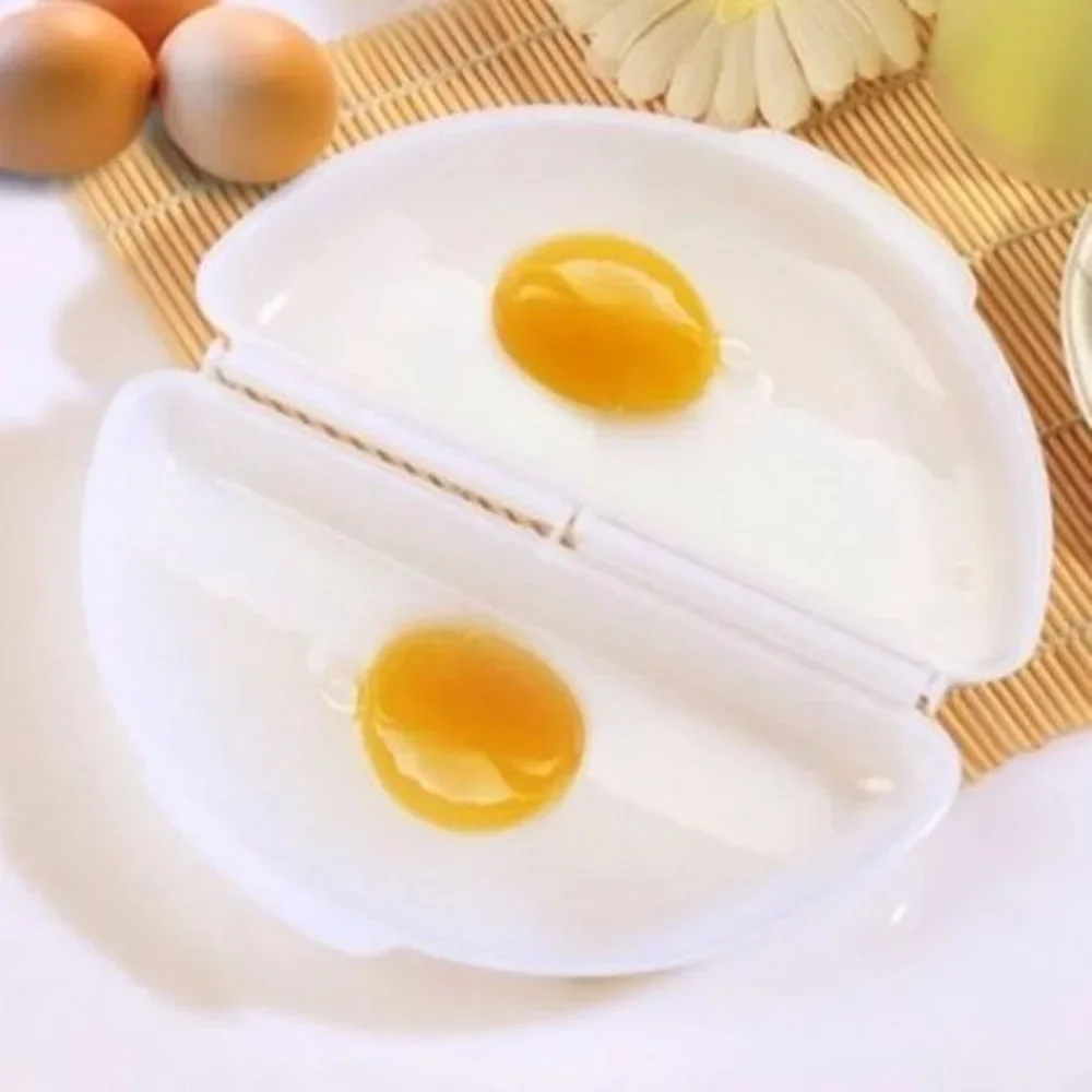 White Microwave Omelette Maker – Silicone Egg Steamer
