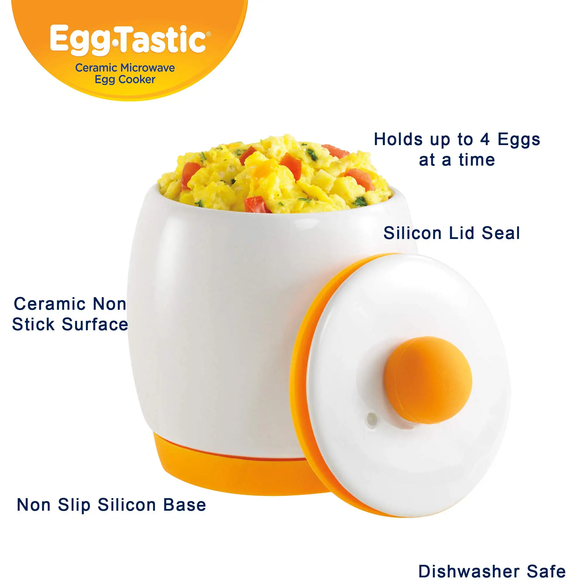 Ceramic Microwave Egg Poacher – Fast & Fluffy Egg Cooker - Image 5