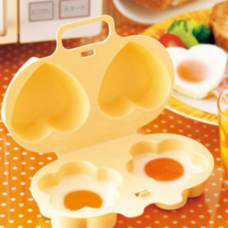 Mini Microwave Egg Steamer – Flower & Heart Design