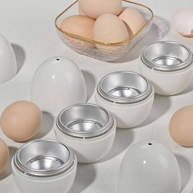 Microwave Egg Poacher with Egg Opener – Orange, 2-Piece - Image 3