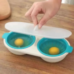 2-Cup Microwave Egg Poacher – Double Egg Cooker