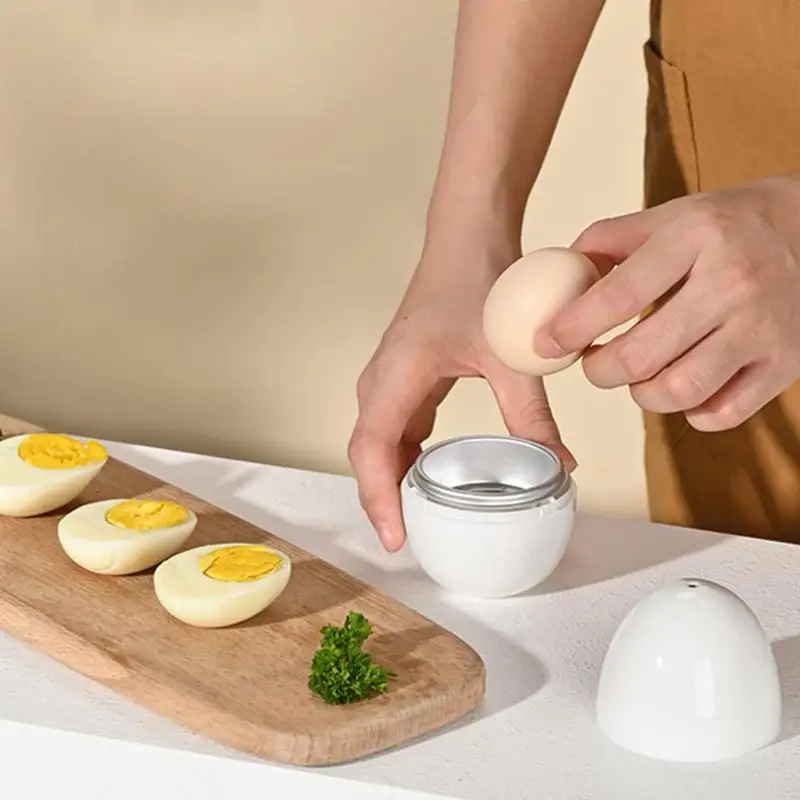 Microwave Egg Poacher with Egg Opener – Orange, 2-Piece - Image 4