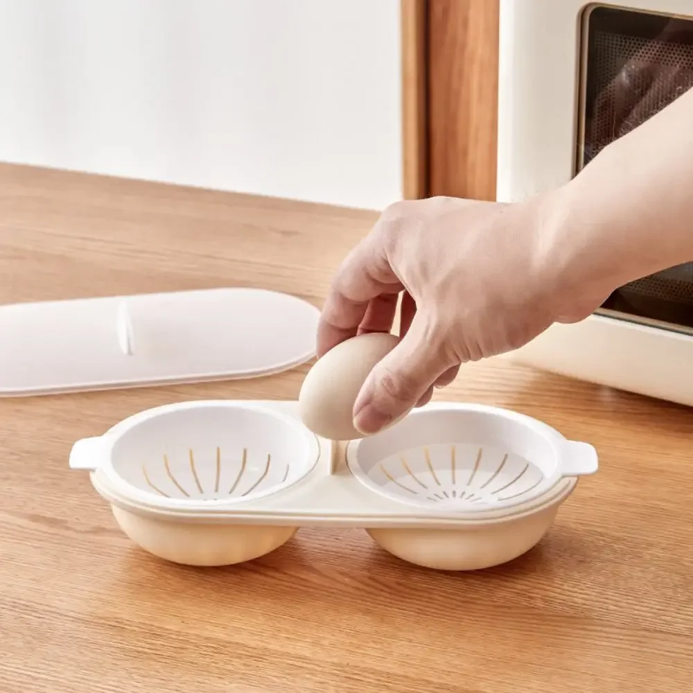 2-Cup Microwave Egg Poacher – Double Egg Cooker - Image 3