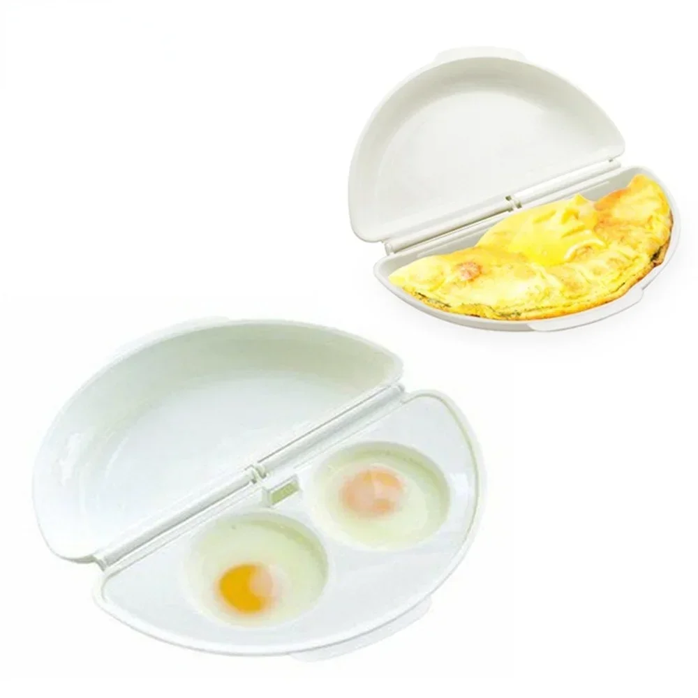 White Microwave Omelette Maker – Silicone Egg Steamer - Image 2