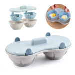 2-Cavity Microwave Egg Poacher – Boiled & Poached Egg Cooker