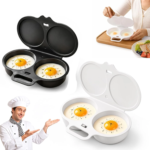 2-Piece Microwave Egg Poacher – 2-Egg Food-Grade Cooker
