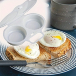 2-Cup Microwave Egg Poacher – Double Egg Cooker, Non-Stick