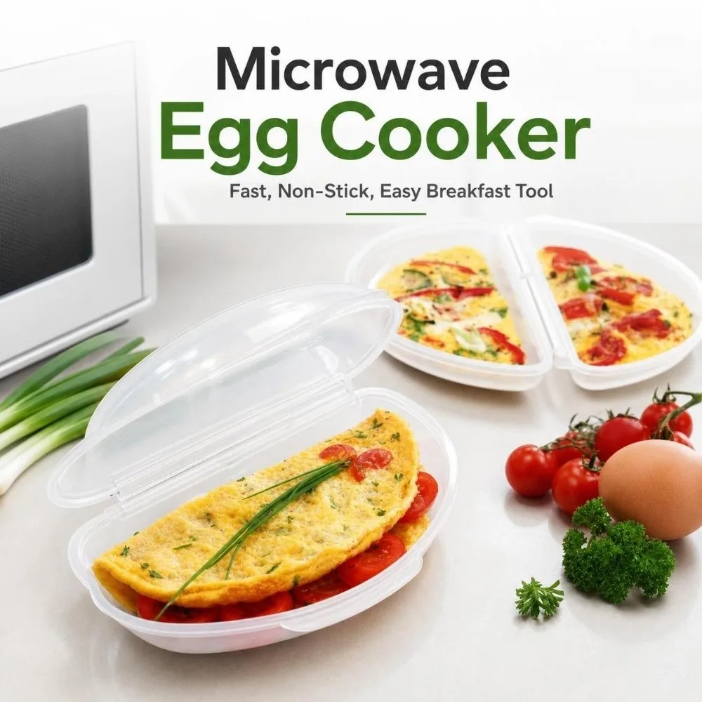 Microwave Egg Cooker – BPA-Free Non-Stick Omelette Maker