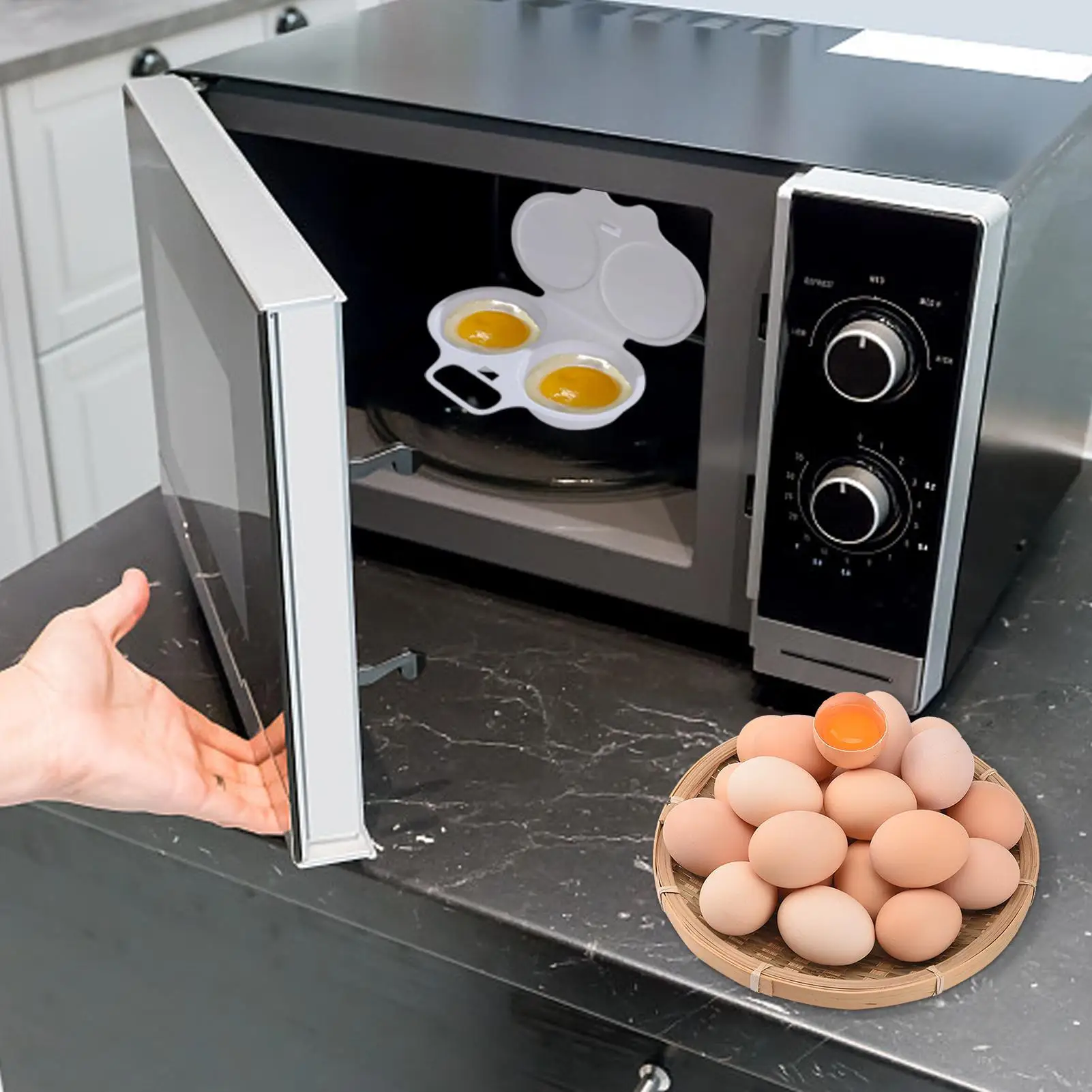 Microwave Egg Cooker – Heat-Resistant Egg Steamer - Image 3