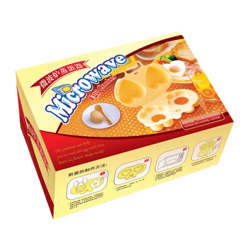 Mini Microwave Egg Steamer – Flower & Heart Design - Image 3