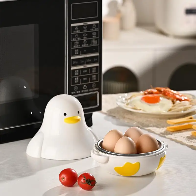 Duck Microwave Egg Cooker – Hard & Soft Boiled Egg Steamer - Image 5
