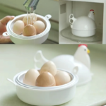 Chicken-Shaped Microwave Egg Cooker – 4-Egg Steamer